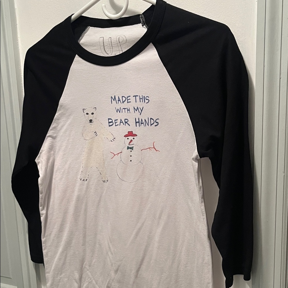 Playful Black and White Long Sleeve Tee